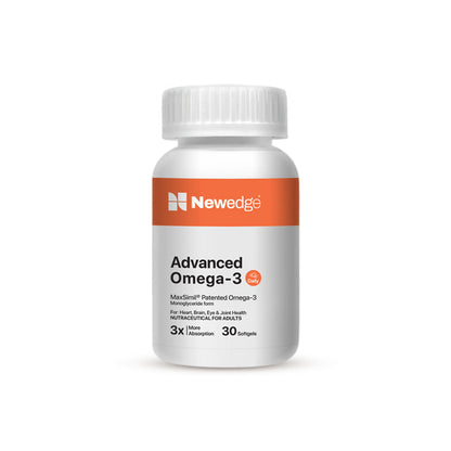 Newedge Advanced Omega-3 Daily- 650 mg MaxSimil® Patented Fish Oil 30 Capsules